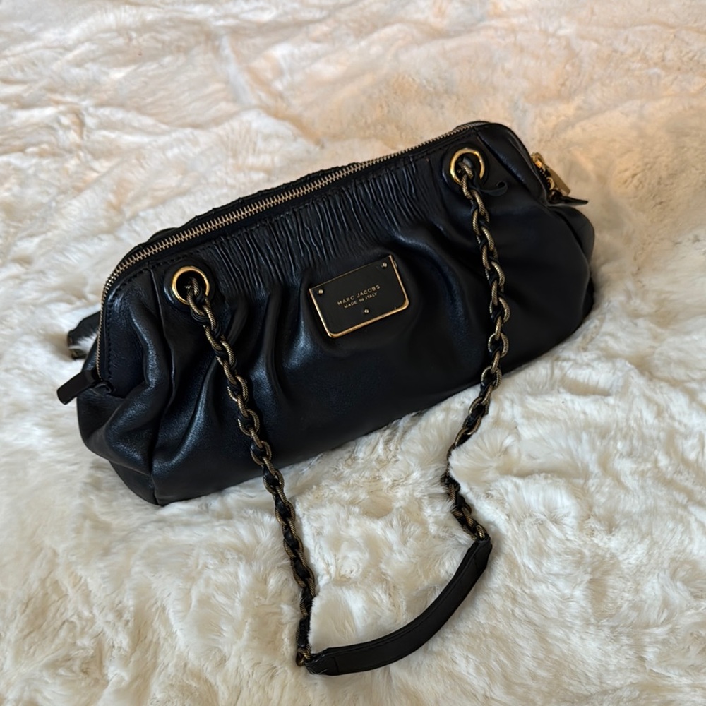 Marc Jacobs Black Shoulder Bag with Chain Straps